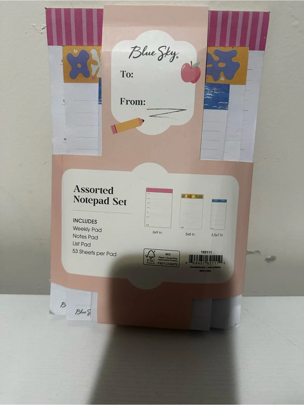 Blue Sky Pink Assorted Notepad Set - 3 Sizes